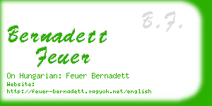 bernadett feuer business card